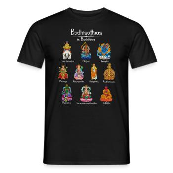 Bodhisattvas - Buddhistische Götter - Männer T-Shirt - Schwarz - Vorne - AI Model Male 178 light (178cm)