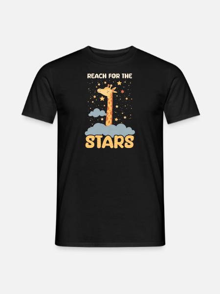 Girafe Atteindre les étoiles - T-shirt homme - noir