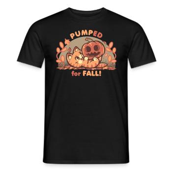 Pumped For Fall - Men's T-Shirt - black - Front - AI Model Male 178 light (178cm)