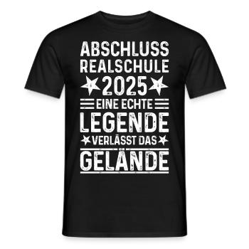 Abschluss Realschule 2025 Legende verlässt Gelände - Männer T-Shirt - Schwarz - Vorne - AI Model Male 178 light (178cm)