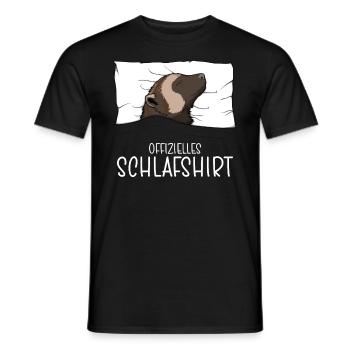 Chemise de nuit officielle Wolverine Bear Marten - T-shirt homme - noir - Devant - AI Model Male 178 light (178cm)