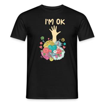 Couture, couture, couture, courtepointe - T-shirt homme - noir - Devant - AI Model Male 178 light (178cm)