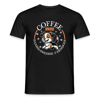 Kaffee und Dansk-Svensk Gårdshund - T-shirt homme - noir - Devant - AI Model Male 178 light (178cm)