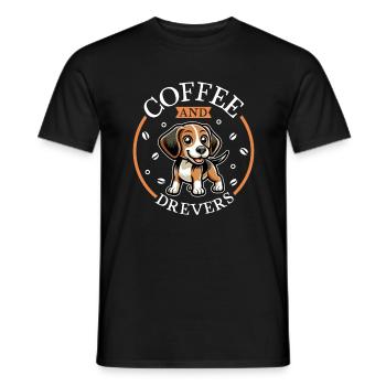 Kaffee und Drever - Männer T-Shirt - Schwarz - Vorne - AI Model Male 178 light (178cm)