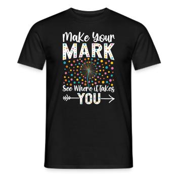 Dot Day Make Your Sign Art Teacher - Men's T-Shirt - black - Front - AI Model Male 178 light (178cm)