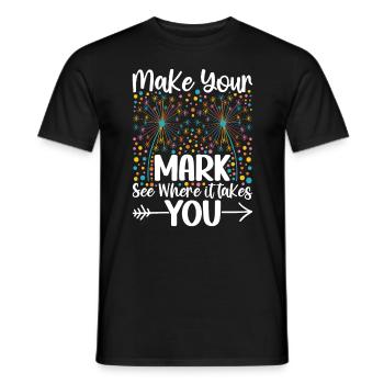 Dot Day Make Your Sign Art Teacher - Men's T-Shirt - black - Front - AI Model Male 178 light (178cm)