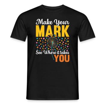 Dot Day Make Your Sign Art Teacher - Men's T-Shirt - black - Front - AI Model Male 178 light (178cm)