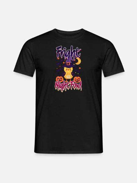 Halloween Chicken Fright Night Fowl - Men's T-Shirt - black