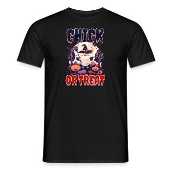Halloween Huhn Küken oder Leckerli - Männer T-Shirt - Schwarz - Vorne - AI Model Male 178 light (178cm)