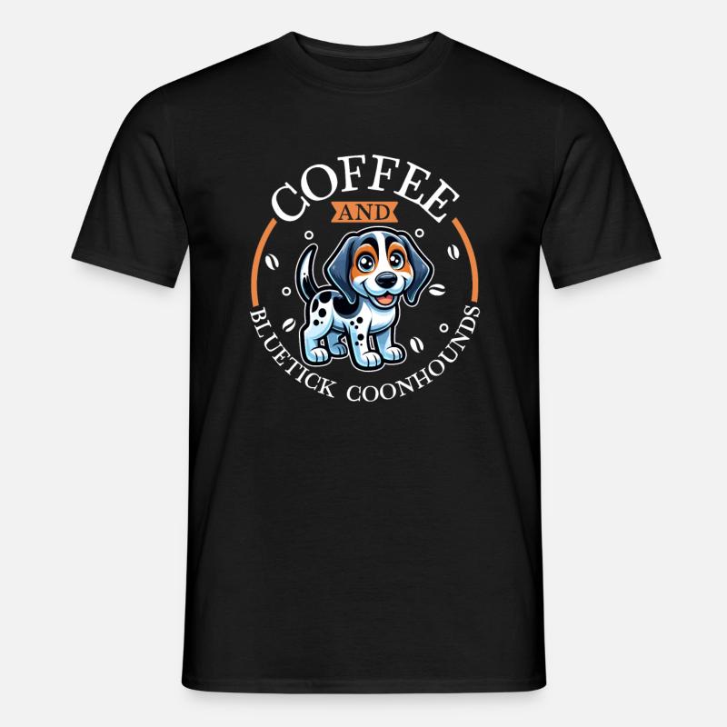 Coffee and Bluetick Coonhound - Men's T-Shirt - black