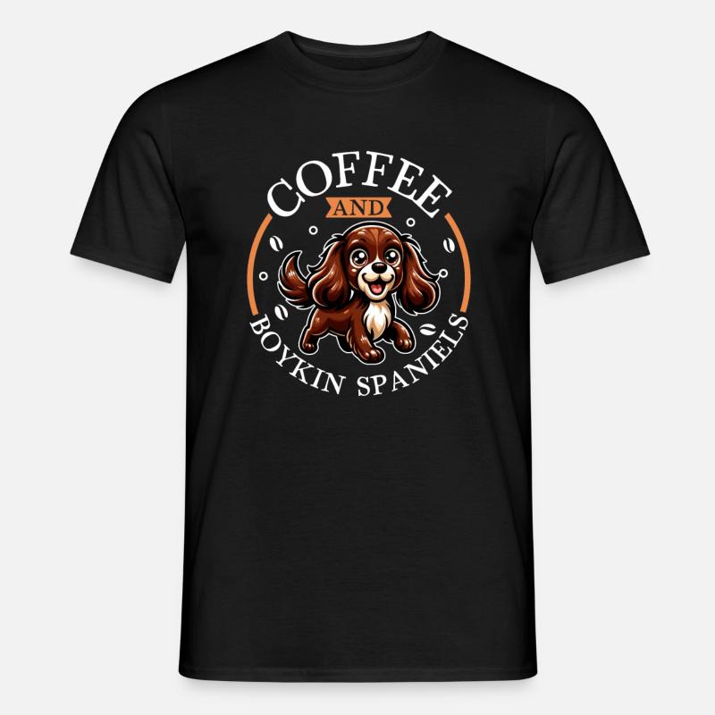 Kaffee und Boykin Spaniel - Männer T-Shirt - Schwarz