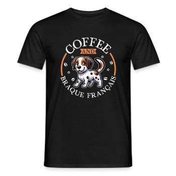Kaffee und Braque Français - Männer T-Shirt - Schwarz - Vorne - AI Model Male 178 light (178cm)