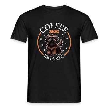 Coffee and Briard - Men's T-Shirt - black - Front - AI Model Male 178 light (178cm)