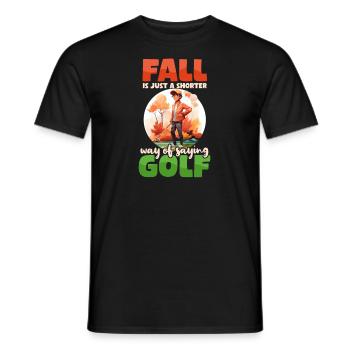 Thanksgiving Golf Fall Shorter Way Golf - Men's T-Shirt - black - Front - AI Model Male 178 light (178cm)