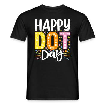 Colorful Dots Tag Make Your Sign - Men's T-Shirt - black - Front - AI Model Male 178 light (178cm)