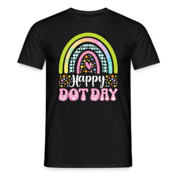 Colorful Dots Tag Make Your Sign - Men's T-Shirt - black - Front - AI Model Male 178 light (178cm)