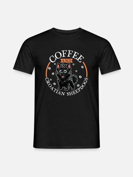 Café et berger croate - T-shirt homme - noir