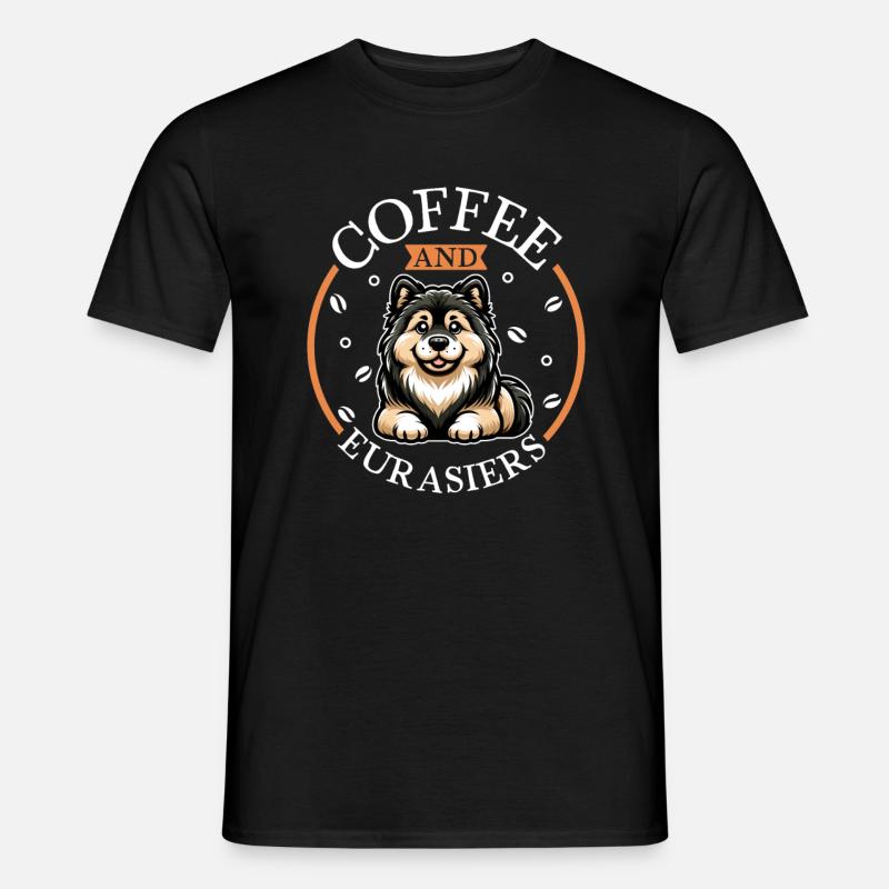Café et Eurasier - T-shirt homme - noir