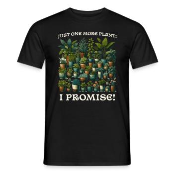 Plant Lover - Just One More Plant Gift - Men's T-Shirt - black - Front - AI Model Male 178 light (178cm)