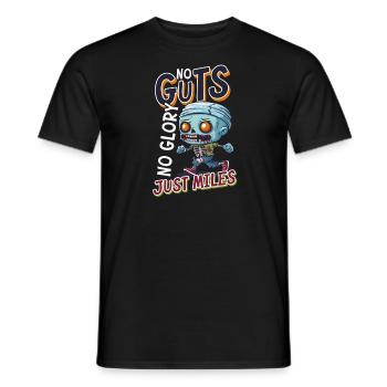 Coureur d’Halloween Pas de courage, pas de gloire, juste des kilomètres - T-shirt homme - noir - Devant - AI Model Male 178 light (178cm)