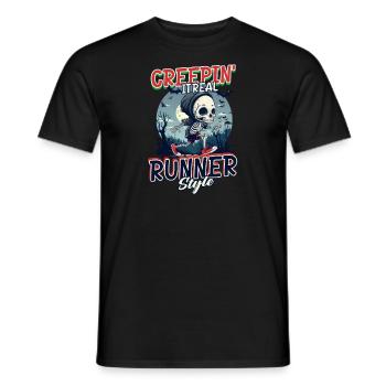 Halloween Runner im Runner Stil - Männer T-Shirt - Schwarz - Vorne - AI Model Male 178 light (178cm)