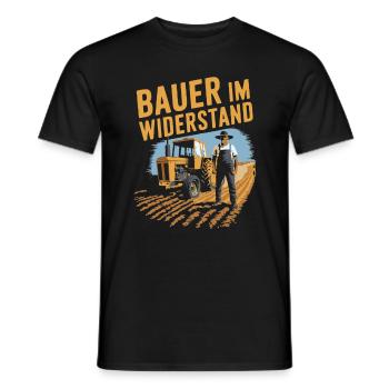 Bauern und Landwirte im Widerstand - Demo Protest - Männer T-Shirt - Schwarz - Vorne - AI Model Male 178 light (178cm)
