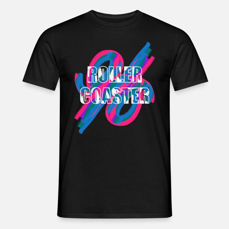 Achterbahn - Roller Coaster - Männer T-Shirt - Schwarz