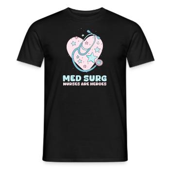 Infirmière en chirurgie médicale Les infirmières en chirurgie médicale sont des héroïnes - T-shirt homme - noir - Devant - AI Model Male 178 light (178cm)
