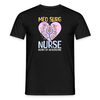 Med Surg Krankenschwester Med Surg Krankenschwester - Herz Von Healthcar - Männer T-Shirt - Schwarz - Vorne - AI Model Male 178 light (178cm)