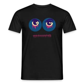 Gruselige Halloween Maske - Männer T-Shirt - Schwarz - Vorne - AI Model Male 178 light (178cm)