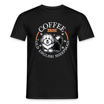 Coffee and Bobtail - Men's T-Shirt - black - Front - AI Model Male 178 light (178cm)