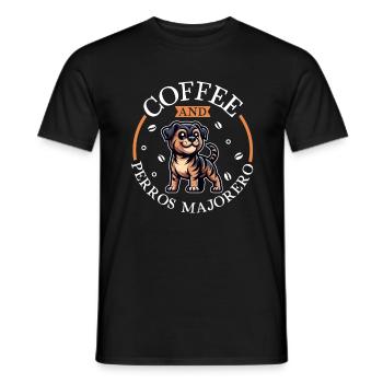 Coffee and Majorero Canario - Men's T-Shirt - black - Front - AI Model Male 178 light (178cm)