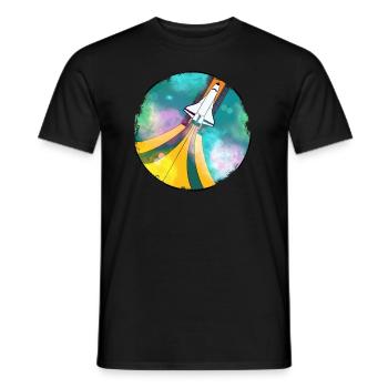 Raumfahrt - Weltall - Männer T-Shirt - Schwarz - Vorne - AI Model Male 178 light (178cm)