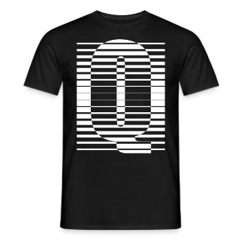 LETTER Q - Men's T-Shirt - black - Front - AI Model Male 178 light (178cm)