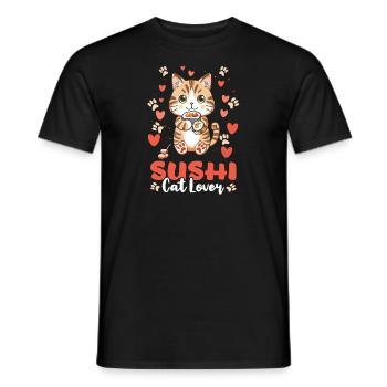 Sushi Rolle Sushi Katze Liebhaber - Männer T-Shirt - Schwarz - Vorne - AI Model Male 178 light (178cm)
