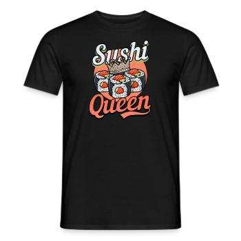 Sushi Roll Sushi Queen - Men's T-Shirt - black - Front - AI Model Male 178 light (178cm)