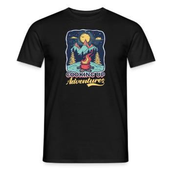 Camp Chef Koch Abenteuer - Männer T-Shirt - Schwarz - Vorne - AI Model Male 178 light (178cm)