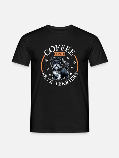 Coffee and Skye Terrier - Men's T-Shirt - black