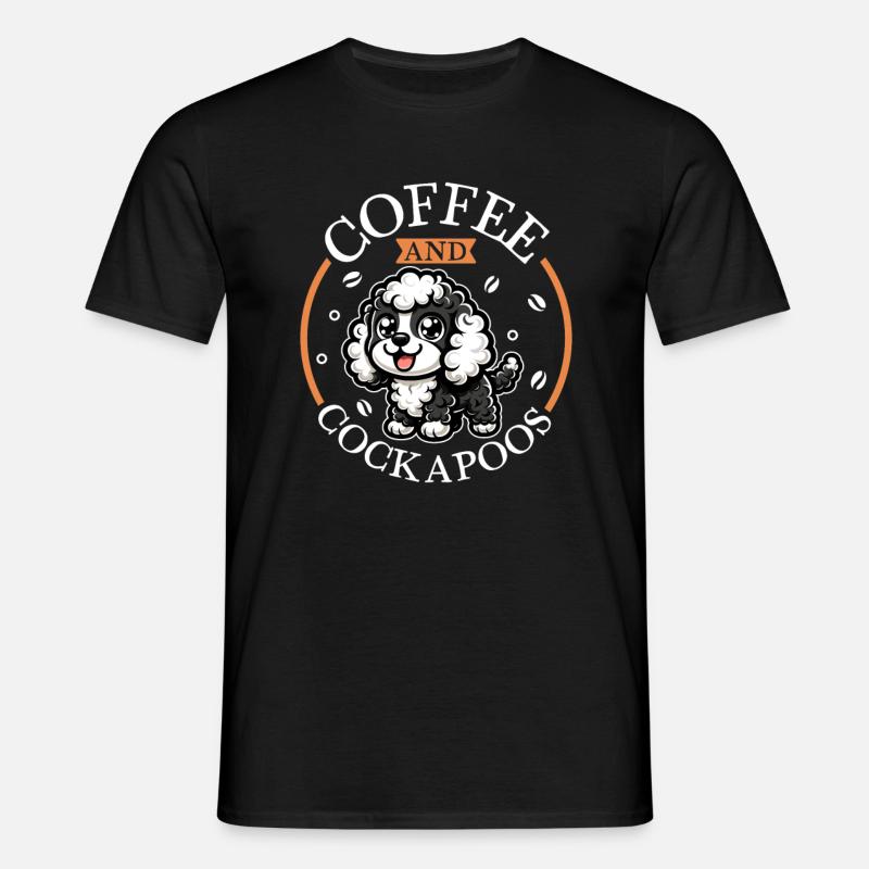 Coffee and Cockapoo - Men's T-Shirt - black