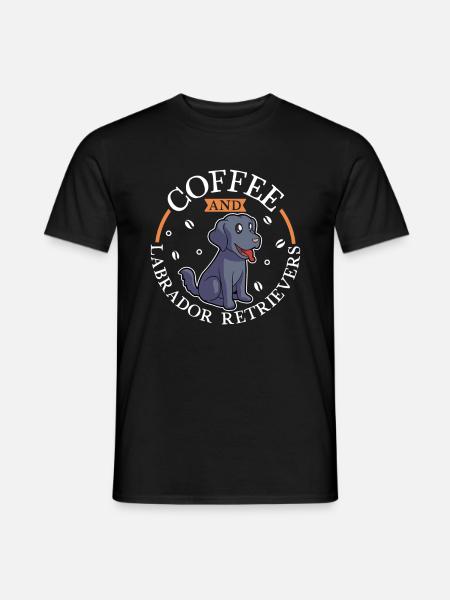 Coffee and Labrador Retriever - Men's T-Shirt - black