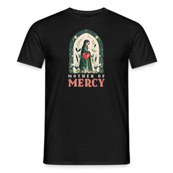 Jungfrau Maria Mutter der Barmherzigkeit - Männer T-Shirt - Schwarz - Vorne - AI Model Male 178 light (178cm)