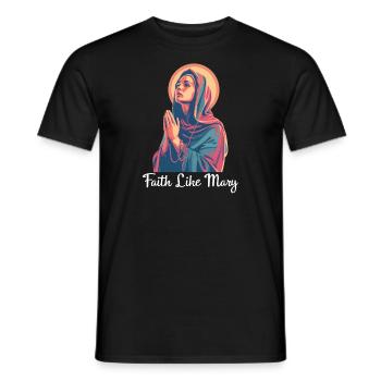 Vierge Marie La foi comme Marie - T-shirt homme - noir - Devant - AI Model Male 178 light (178cm)