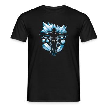 Winter Swimming Baths and Cold Therapy Designs - Men's T-Shirt - black - Front - AI Model Male 178 light (178cm)