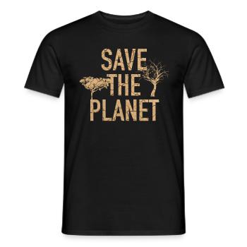 Rettet den Planeten - Klimaschutz - Männer T-Shirt - Schwarz - Vorne - AI Model Male 178 light (178cm)