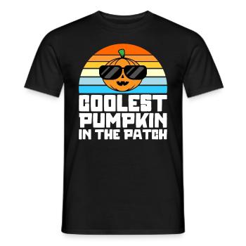 Coolest pumpkin in patch Kids Boys Halloween - Men's T-Shirt - black - Front - AI Model Male 178 light (178cm)
