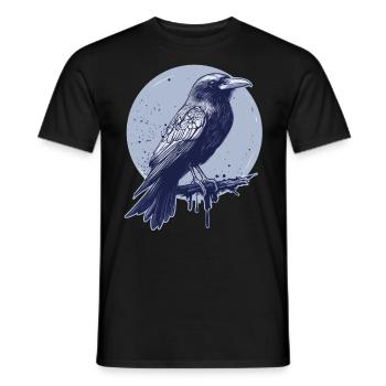 Raven Crow - Men's T-Shirt - black - Front - AI Model Male 178 light (178cm)