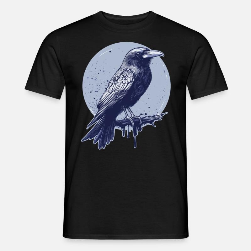 Rabe Krähe - Männer T-Shirt - Schwarz