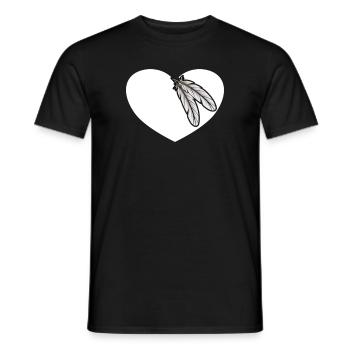 Native American heart. Indigenous Ame - Men's T-Shirt - black - Front - AI Model Male 178 light (178cm)