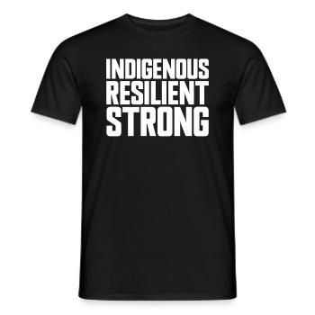 Day of the indigenous, resilient and strong - Men's T-Shirt - black - Front - AI Model Male 178 light (178cm)