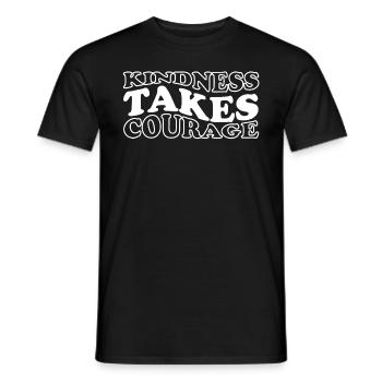 Kindness takes courage, Day of Unity - Men's T-Shirt - black - Front - AI Model Male 178 light (178cm)